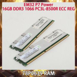 RAMs Server Memory 78P0639 EM32 P7 Power 16GB DDR3 1066 PC3L-8500R ECC REG RAM Fast Ship Works PerfectlyRAMs