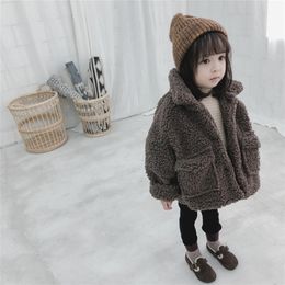 Winter Fashion Baby Boys Girls Coat Children Thick Warm Outerwear Kids Lamb Wool Jacket Girls Cotton Soft Cardigan LJ201130