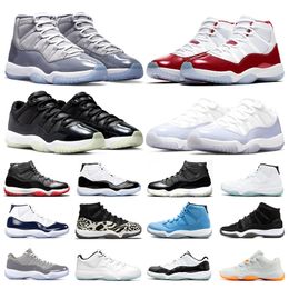 11 low bred UK - Cherry 11s Men Basketball Shoes low 72-10 Cool Grey 25th Anniversary Bred Concord Iridescent Women 11 Outdoor Sports Trainer Sneakers