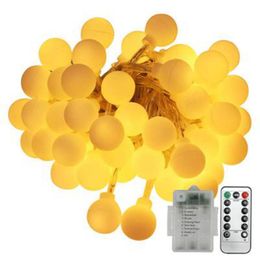 Strings LED Outdoor Fairy Garland Ball String Lights Waterproof Battery Decorative Lamp For Christmas Tree Wedding Garden PartyLED StringsLE