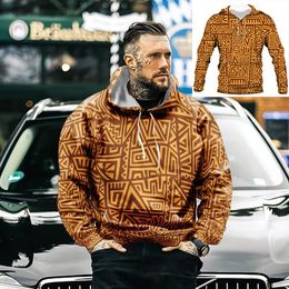 Men's Hoodies & Sweatshirts Fashion Cool Colourful Retro Men's Hoodie 3D Printed Long Sleeve Casual Hip-hop Pullover Fun Street Sweatshir