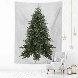 Christmas Wall Carpet Wal Hanging Decor Home Living Room Background Dorm Wall Cloth Wall Carpets Christmas Tree Tablecloth Mattress J220804