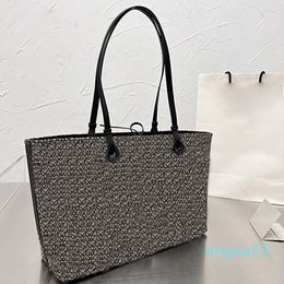 Luxury designer Tote shopping bags Printed cushion Denim canvas bags Linen Large capacity handbags letter shoulder bag portable Holiday