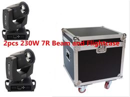 2 pz/lotto con un flight case per 2 luci sharpy 7r fascio capo commovente 230 w luce per discoteca mostra