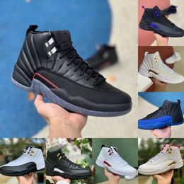 ovo 12 shoes Canada - Jumpman Utility Grind 12 12s Mens High Basketball Shoes Twist Black Indigo Flu Game Dark Concord OVO White Royalty Playoff The Master trainer designer Sneakers