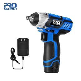 PROSTORMER 12V Electric Wrench 100NM Torque 38 inch Cordless 2000mAh Lithium Rechargeable Battery Car Repair Power Tool Y200323