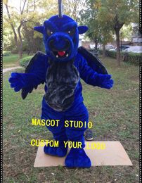 blue grey dragon mascot costume custom fancy costume anime kits mascotte fancy dress carnival costume41902