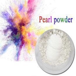 pearl nail polish Australia - 500g Genuine Silver White Pearl Powder for Decorating Eye Shadow Nail Polish Art Works Mica Pearl Cosmetic Pigments285t