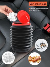 Car Organizer 4L Supplies Foldable Multifunctional Bucket Sealed Storage Box With Lid Trash Can