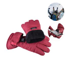 Cycling Gloves Women Electric Rechargeable Heated Hand Warmer Waterproof Battery Touch Screen For Ski Motorcycle CyclingCycling