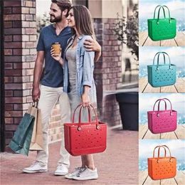 New!!! Storage Bags Large Captity Beach Color Summer Imitation Silicone Basket Creative Portable Women Totes Bag