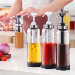 Sauce Squeeze Bottle Ketchup Salad Dressing Kitchen Cooking Tool Sauce Artifact Oil Pot Honey Press Bottles Home Kitchen Gadget T200416