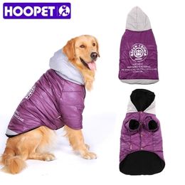 HOOPET Big Dog clothes Large Coat Purple Warm Cottonpadded Two Feet Clothes Thicken Hoodie coat jacket Y200328