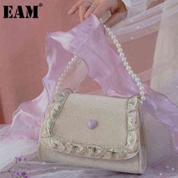 Evening Bags Handle Bag Female Wallet Retro Non-Woven Fabric Lux Shoulder Bag New 2021 Fashion Pearl Chain Crossbody Clutch Tide18A5683 220329