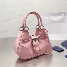 Moon Bag Underarm Handbag Women Handbags Nappa Crossbody Bags Purse Leather Handle Magnetic Buckle Opening Closing Zip Pocket Fashion Wallet