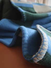 Sofá doméstico grosso boa recortinha cobertor vendendo azul laranja preto preto cinza marinho grande lã de tamanho grande