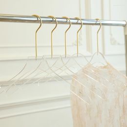 Hangers & Racks 5 Pcs/lot High-end Transparent Acrylic Household Clothes Plastic Crystal Coat Hanger El Pants Rack