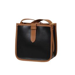 Shoulder Bags Leather Woman Handbag Large Capacity Cross-Body Bag High Sense Of Fashion Commuter Color Single Small Square PackShoulder