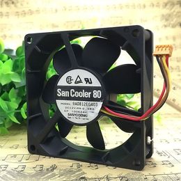 Wholesale fan: 9A0812EG403 8025 12V 0.38A 8cm 4-wire temperature-controlled large-volume cooling fan