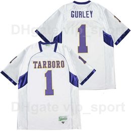 C202 Men Tarboro Varsity High School 1 Todd Gurley Jersey Football Breathable Sport Pure Cotton Team Colour White All Stitched Top Quality On Sale