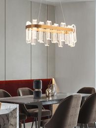 Pendant Lamps Modern And Simple Led Light Guide Chandelier Creative Acrylic Dining Room Living Luxury Art ChandelierPendant