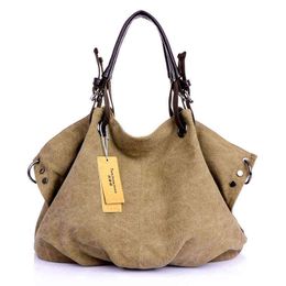 purple clutch bags Australia - Women Canvas Messenger Bags Female Crossbody Bags Solid Shoulder Bag Fashion Casual Designer Female Handbag Large Capacity Tote X220331