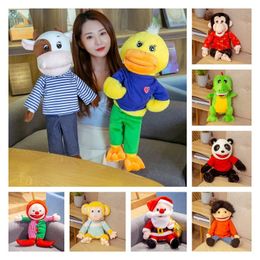 60cm Big Hand Puppets Plush Toys for Kids Stuffed Puppet Teachers Children Theater Permance Props Toy 220531