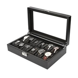 Portable PU Leather 2 4 8 grids Slot Watch Box Display Case Storage Organiser Holder Zipper Exquisite and Durable 220719