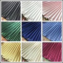 Fabric Clothing Pleated Solid Colour Big Stripes Organ Imitation Silk Thread Is Not Transparent Skirt Cloth1