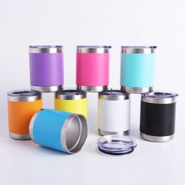 300ml Stainless steel Tumblers heat preservation and cold 304 car cup plastic spray ice tyrant mug beer mug for home