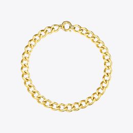 Chains Punk Big Strong Link Chain Choker Necklace Women Gold Color Stainless Steel Statement Necklaces Men Jewelry P193041Chains