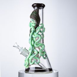 18mm Female Halloween Style Hookahs Beaker Bongs 7mm Thick Octopus With Diffused Downstem Perc Pecolator Dab Rigs TS049 TS050 TS063 TS091