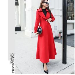 Women's Trench Coats 2022 Elegance Autumn Long Coat Plus Size Woman Fashion Outerwear Windbreaker Casacos Feminino Clothes
