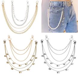 Belts Fashion Hip Hop Candy Colors Chain Keychain Men Women Cute Waist Multicolor Pants Trousers Punk Jewelry