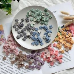 Party Decoration 50&100pcs/Lot 1.5cm Multicolor Daisy Woolen Artificial Flower Heads DIY Hairpin Jewelry Garment Accessories Materials O
