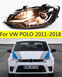 2 PCS Car Lights automotive Parts For VW POLO 20 11-20 18 GTI Type Modification Head lamps LED Headlight LED Dual Projector Goods
