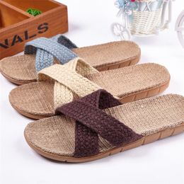 Mntrerm New Summer Home Slipper Women Indoor Slippers Plus Size 35 45 Flat Shoes House Slippers Non slip Unisex Family Slippers Y200706