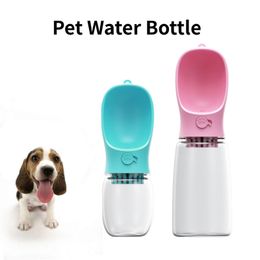 Portable Pet Dog Water Bottle For Small and Large Dogs Travel Puppy Drinking Bowl Outdoor Dispenser Feeder Y200917