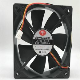 Original CHB12012DS-A 12V 0.47A 12CM 12025 3-wire chassis cooling fan