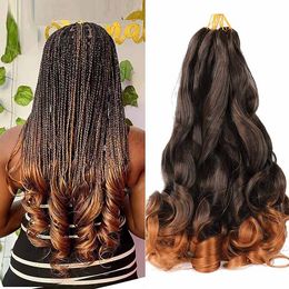 Spiral French Curl Loose Wave Braid Hair 22Inch Curly Braiding Kanekalon Synthetic Braiding Hair