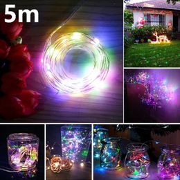 Party Decoration 5M Holiday Fairy String Light Copper Wire DIY Decorative Battery Waterproof For Christmas Tree Decor