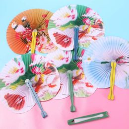 Other Home Decor Paper Folding Hand Fan Oriental Floral Fancy Fans Party Wedding Favours Gift Chinese Style 20220514 D3