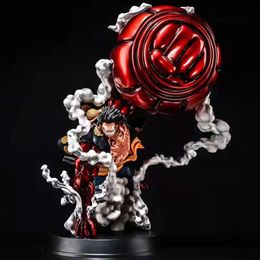 25CM One Piece Anime Figure Luffy Gear 4 King Kong Gun Action Collectible Model Christmas Gift Decoration Adult Children Toys