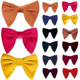 Bow Ties Gold Velvet Tie Plush Men Women Fashion Solid Colour Bowtie For Wedding Party Business Accessories Gift Simple Design Fred22