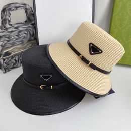 Fashion Women Bucket Hats Designers Casquette Summer Wide Brim Straw Hat Luxury Designer Fedora Beanies Holiday Bucket Caps StrawHat Xuogp