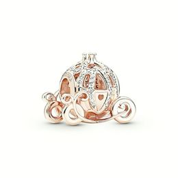 Disny x Pandora Rose Cinderelle Sparkling Carriage Charm 925 Silver Pandora Charms for Bracelets DIY Jewellery Making kits Loose Beads Silver wholesale 789189C01