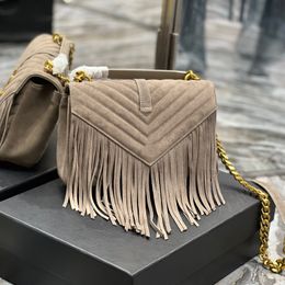 Fashion Top Quality Handbags Wallet Handbag Women Fringed Bags Crossbody COLLEGE medium Shoulder Bag Fringes tassel Messenger Bags Chain Suede Purse retro