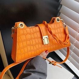 Luxury Women Handbags Orange Green Crossbody Bags Fashion Crocodile Leather Shoulder Bags Lady's Messenger Totes