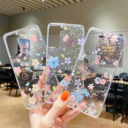 S24 Stylish Flower Lace Cases For Samsung A15 A25 A35 A55 A34 A24 A14 A54 S23 S22 Ultra S21 FE Plus A13 5G Note 20 Soft Clear TPU Floral Transparent Luxury Phone Back Cover