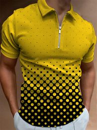 Summer Polka Dot Print Polos Shirt Top Quality Men Polo Design T shirts Tees Tops Man Casual Luxury Clothing Streetwear Tshirts 3XL